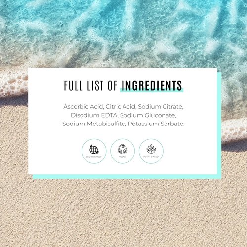 Malibu C Swim Spritz Crystals - Vitamin C Hair & Skin Spray for Chlorine Removal - 100% Vegan (12 Packets)