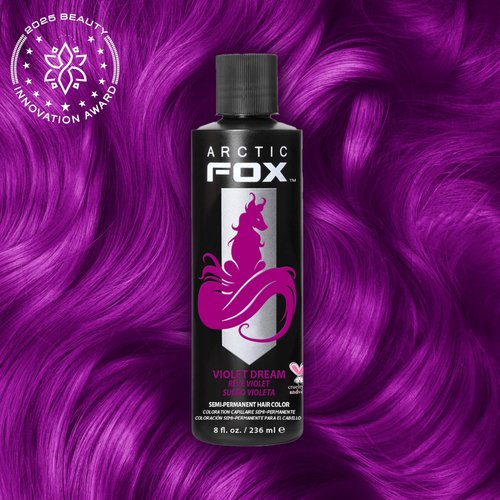 ARCTIC FOX Vegan and Cruelty-Free Semi-Permanent Hair Color Dye (8 Fl Oz, VIOLET DREAM)