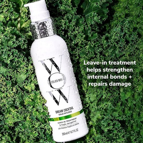 COLOR WOW Dream Cocktail Kale Infused Leave-In Treatment - Reduce Hair Breakage by 50% | Powerful Heat Protectant for Damaged Hair