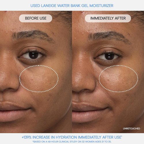 LANEIGE Water Bank Hyaluronic Gel Moisturizer - Lightweight Hydrating Face Gel with Mint Extract, 50ml