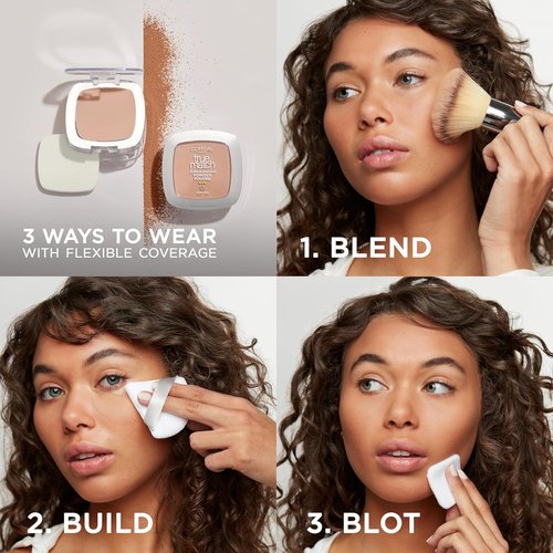 L'Oréal Paris True Match Powder - Natural Buff (N3) | Lightweight, Flawless Finish, 0.33 Oz