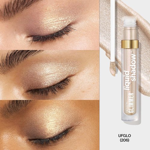 REVLON Glimmer Liquid Shadow - Smudge-Proof Shimmer Eyeshadow, Long Lasting, High Pigment, 206 UFGlo