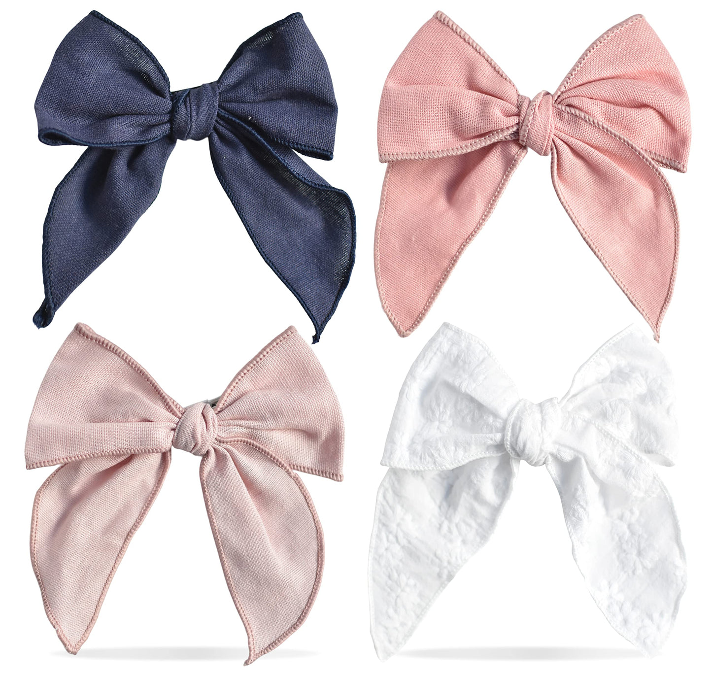 California Tot Big Girl's Mixed Bow Clips Set of 4 (Jane Set of 4)