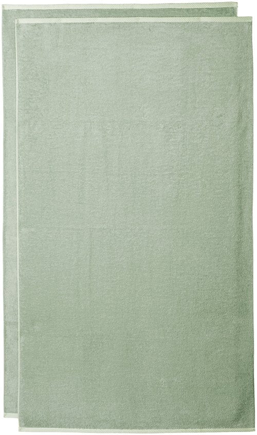 Amazon Basics 100% Cotton Quick-Dry Lightweight Moisture Absorbing Bath Towel, 2-Pack, Seafoam Green, 54" x 30"