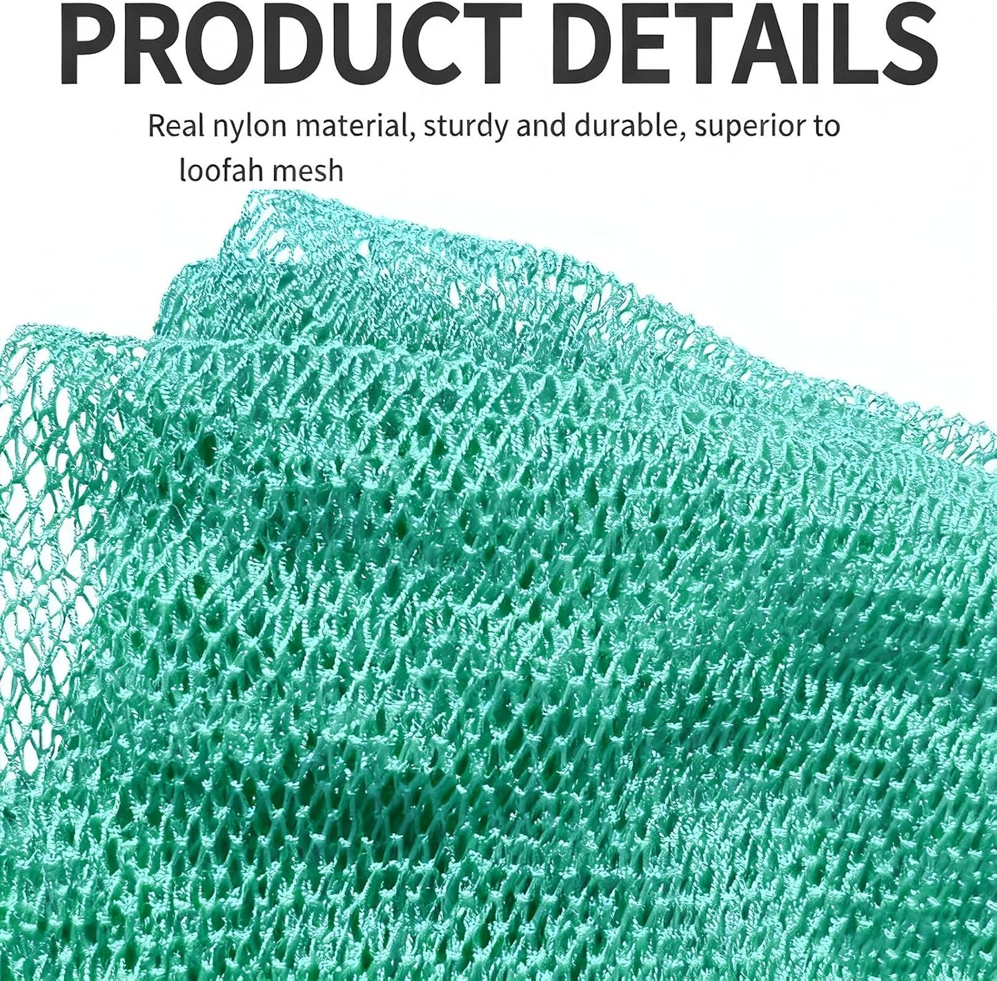 SPMKTBOZAI African Net Sponge - Authentic Exfoliating Bath Scrubber | Mint Green Body Exfoliator