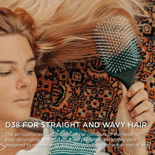 Denman Detangling & Styling Paddle Brush – Wet or Dry Hair Detangler & Styler for Curly, Coily, Straight, Thick & Long Hair – Ideal for Women & Men