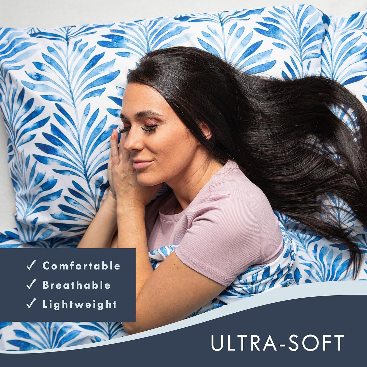 Where The Polka Dots Roam Queen Size Floral Bedsheet - Super Soft Tropical Leaves Pattern, Wrinkle Resistant
