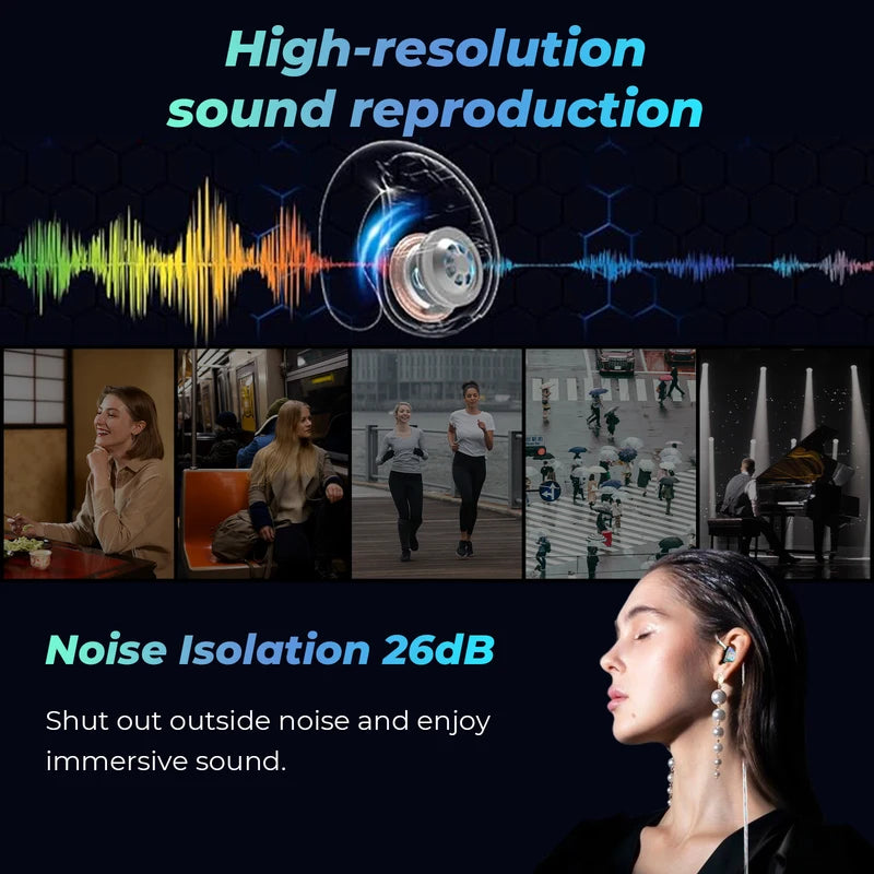 Hybrid In-Ear Earphones with Detachable Cables - HiFi Sound, 3BA + 1DD