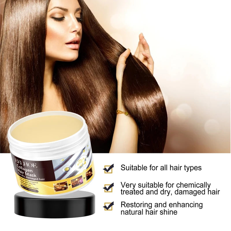 Collagen Hair Mask for Damaged & Dry Hair - Nourishing & Smoothing Treatment