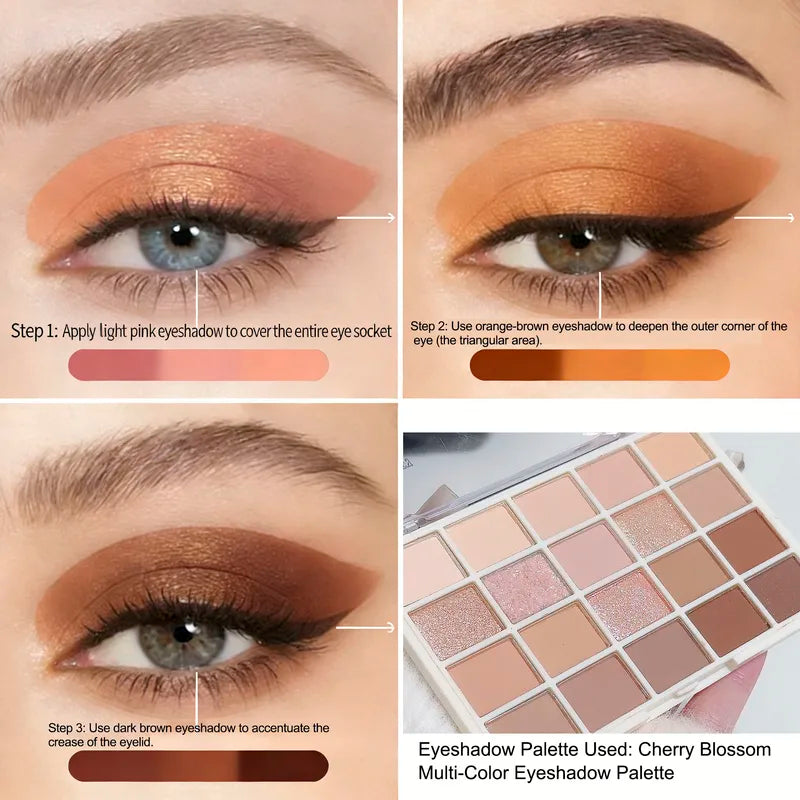 20-Color Multicolor Eyeshadow Palette - Nude Earth Tones Waterproof Long-Lasting Makeup