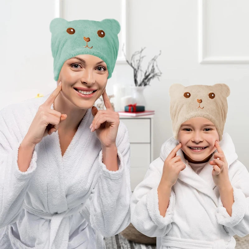 Dry Hair Cap for Women Microfiber Shower Towel - Soft Absorbent Quick-Drying