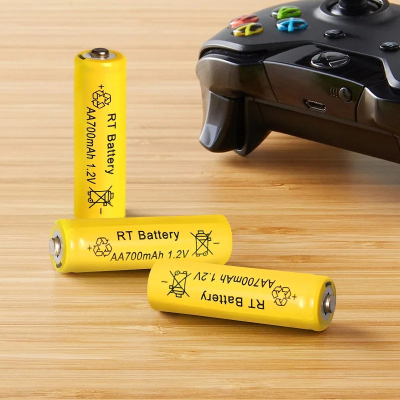 Rechargeable AA 1.2V 700mAh Ni-MH Batteries for Garden Solar Lights & Electronic Devices - 2-20 Pack