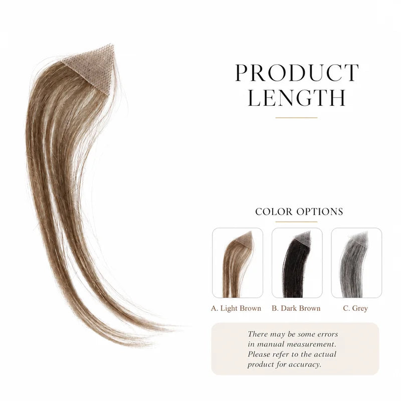 Invisible Triangle Mesh Hairpiece for Women, Lightweight Hair Topper