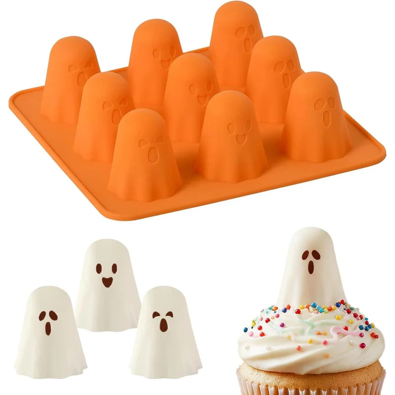 Halloween Ghost Silicone Candy Mold for Chocolates Gummy Jelly & Ice Cubes