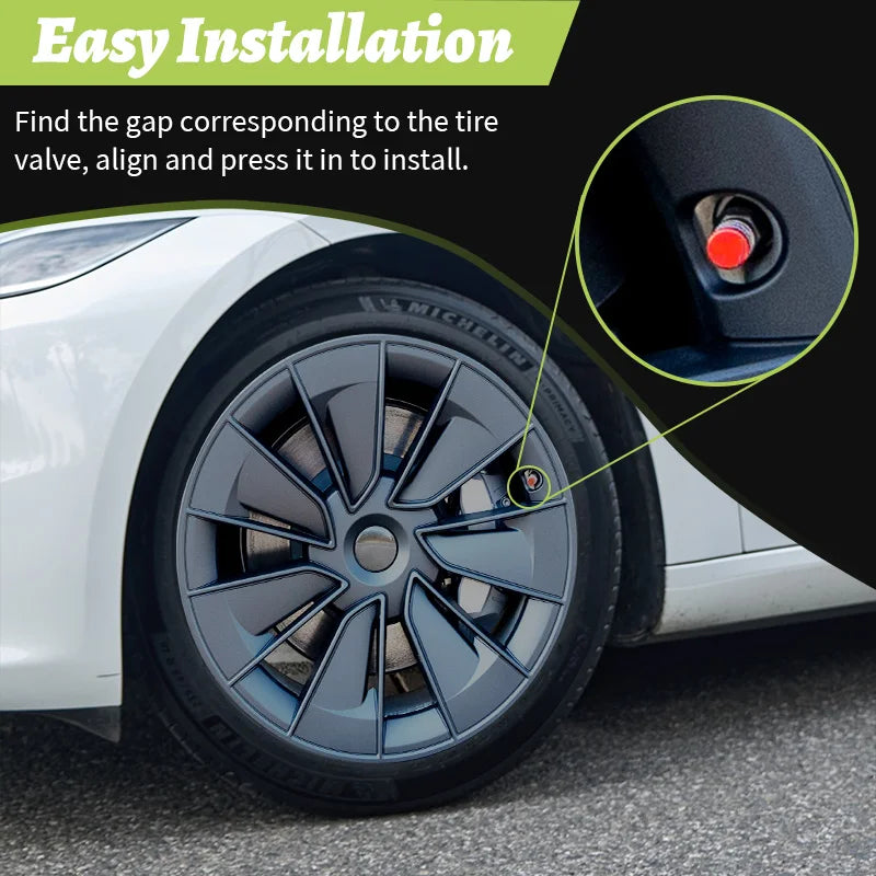 4PCS 19 Inch Tesla Model Y Wheel Hubcaps Full Rim Cover Performance Accessories