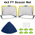 Portable 4x3 Soccer Goals Set for Backyard & Indoor Training