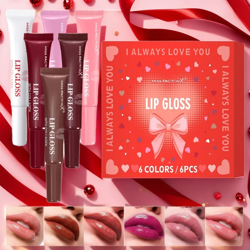 6-Color Lipstick Set - Long-Lasting Moisturizing Shimmering Lip Colors for Women