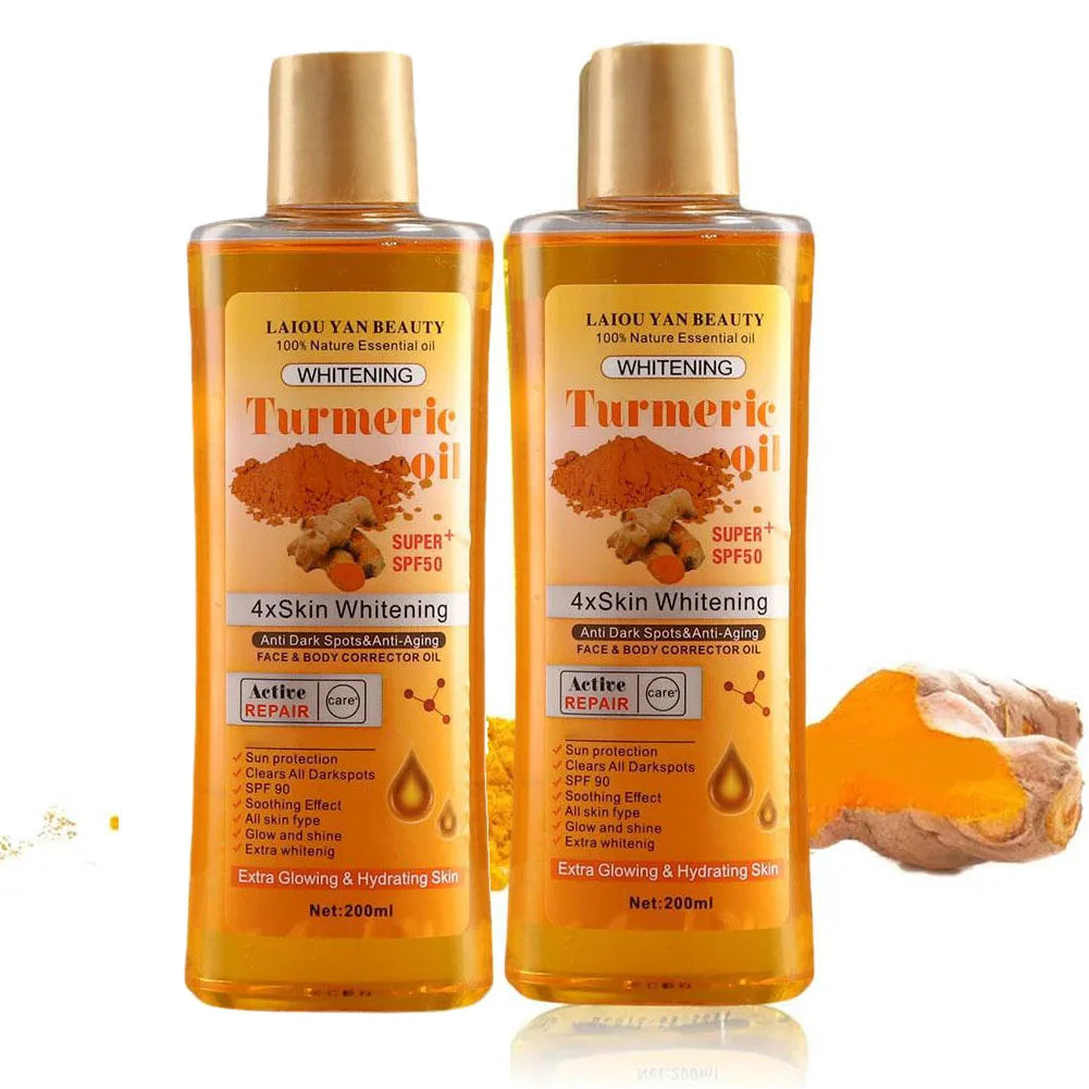 200ml Turmeric Oil Essential Oil for Skin Hydration & Nourishment – Deep Face Serum