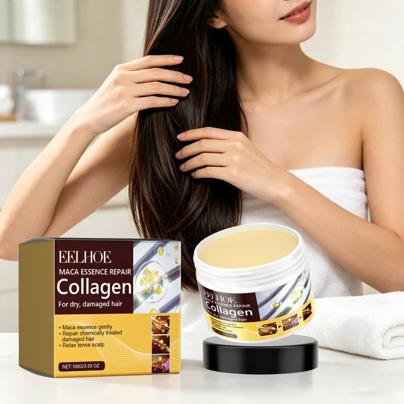 Collagen Hair Mask for Damaged & Dry Hair - Nourishing & Smoothing Treatment