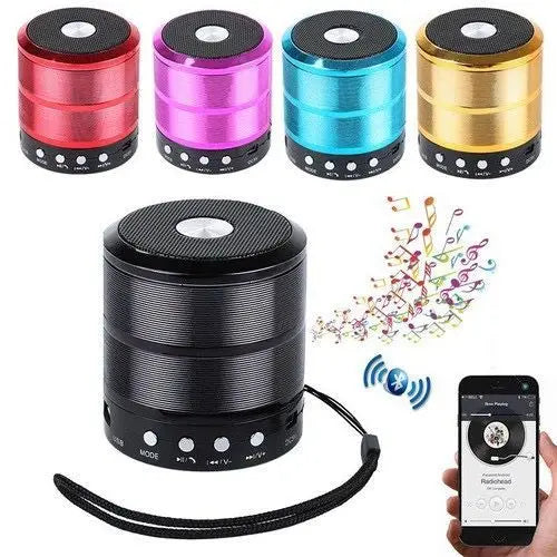 Portable Bluetooth Speaker with FM Radio USB SD Card Rechargable Battery
