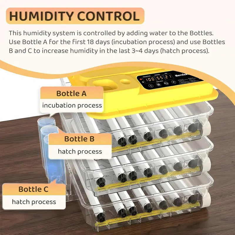 Fully Automatic Egg Incubator for Hatching Chicken Ducks & Geese - Auto Temp Water Turn