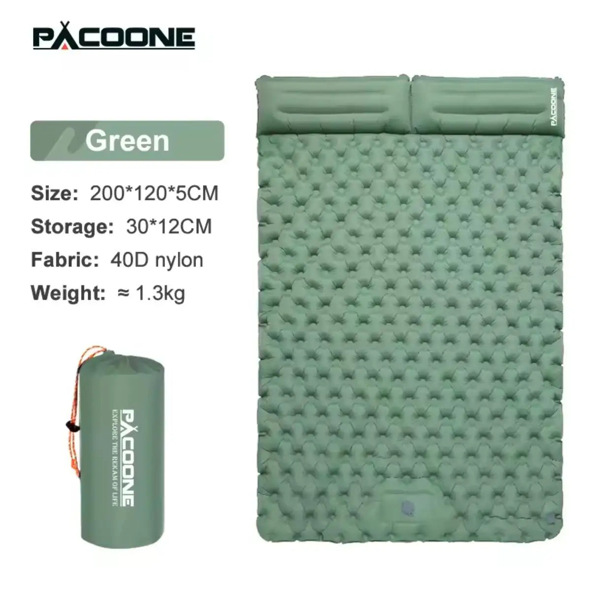 Foldable Outdoor Inflatable Mattress - Warm, Ultra-Wide, Thick, Lightweight Double-Use Camping Bed