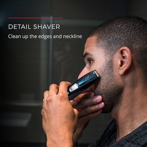 Remington Body Groomer Kit - Advanced Rechargeable Beard Trimmer with 10 Pieces | 6.3 Inch, Black