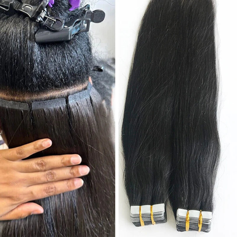 Skin Weft Tape In Hair Extensions 20Pcs 50G/Pack Real Human Hair for Women