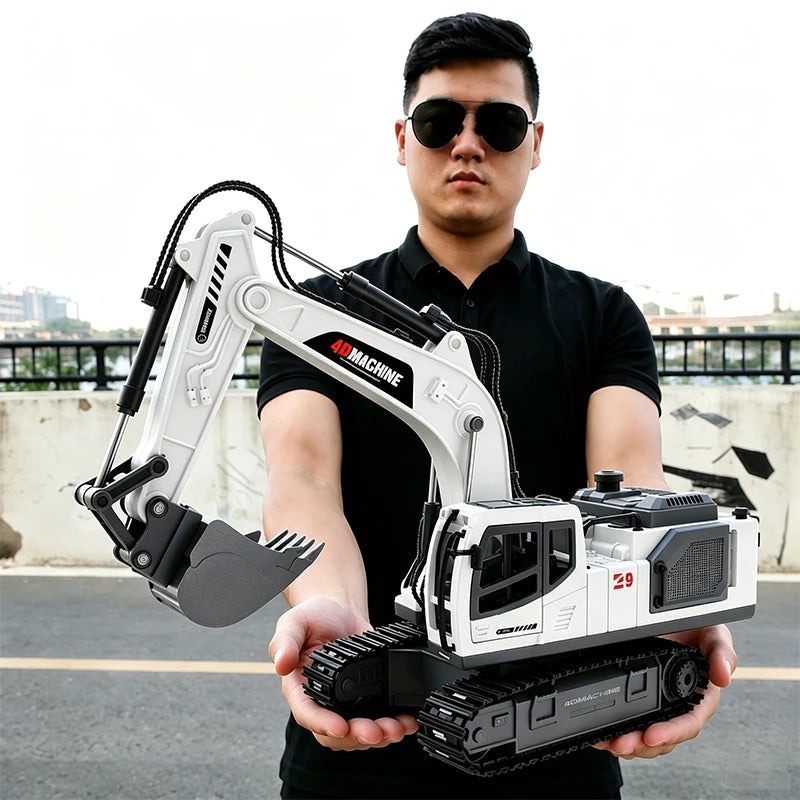 14-Channel RC Excavator Toy - 3-in-1 Remote Control Crawler Truck for Kids