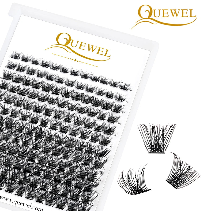 DIY Cluster Eyelash Extensions 144 Pcs Segmented False Lashes C/D Curl