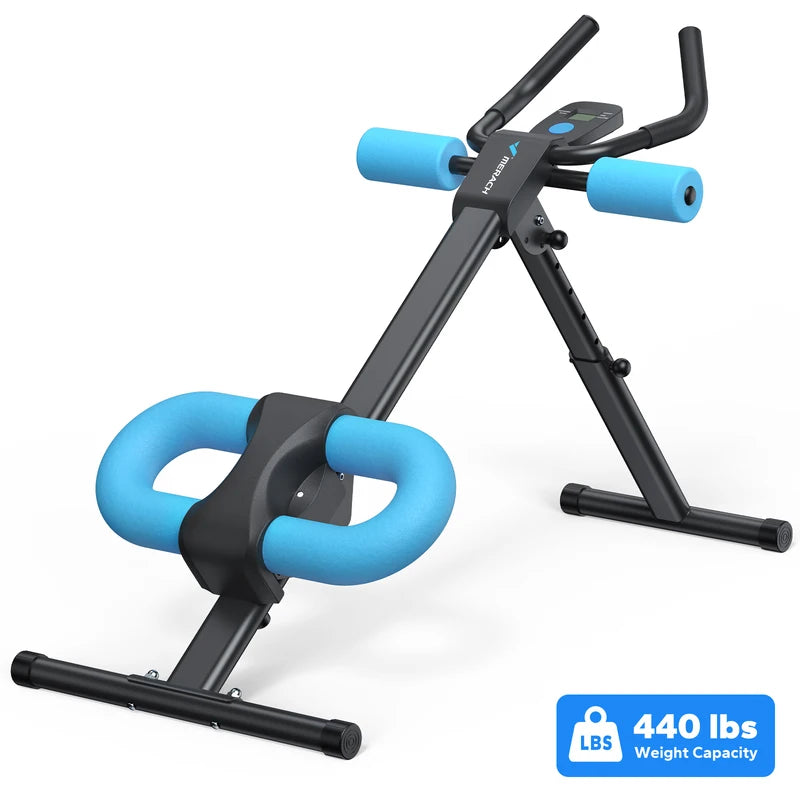 Adjustable Ab Workout Machine for Core and Stomach Exercise — Foldable, Knee Protection