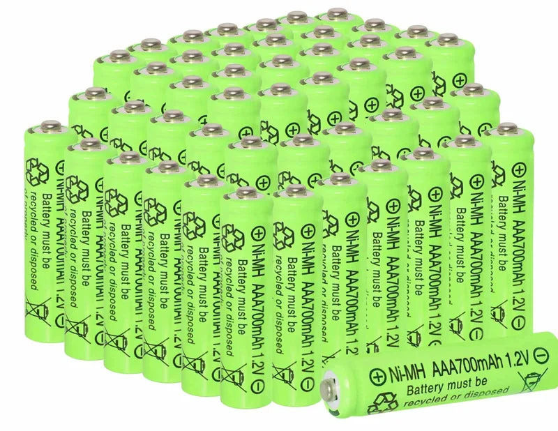 Rechargeable AAA Batteries Set 700mAh 1.2V Ni-MH for Solar Garden Lights