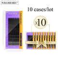 Premium Mink Eyelash Extensions 10 Cases Light Natural False Lashes