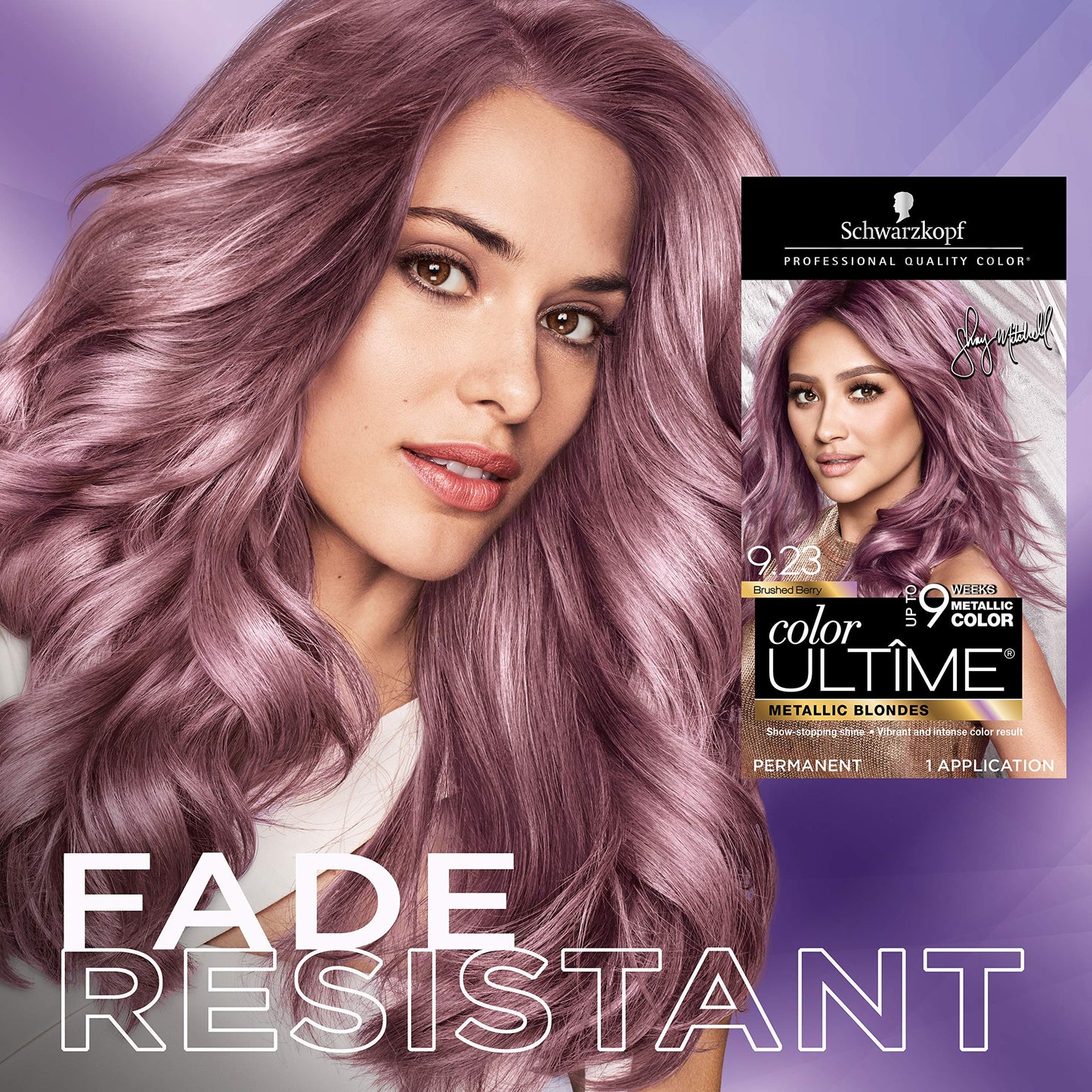 Schwarzkopf Color Ultime Metallic Permanent Hair Color Cream, 9.23 Brushed Berry