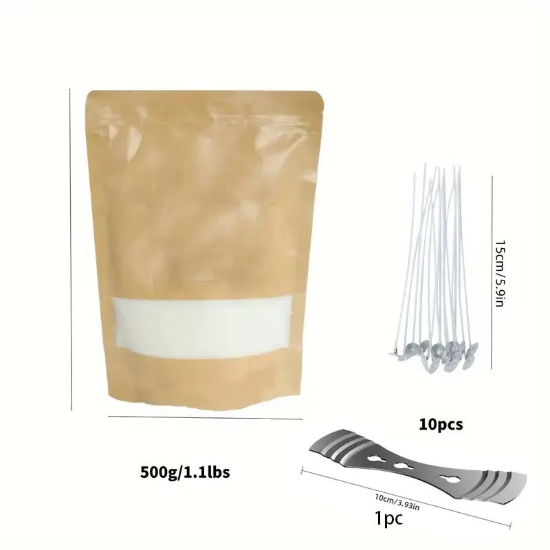 Pearl Candle Wax with Wicks Set - DIY Candle Making Kit for Weddings & Parties