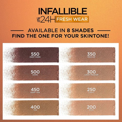 L'Oreal Paris Infallible Bronzer - 24H Soft Matte Longwear, Waterproof & Heatproof, Dark, 0.31 oz