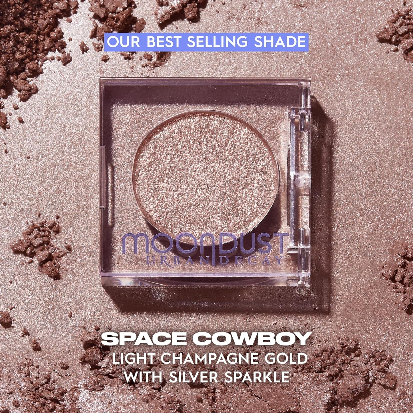 Urban Decay Moondust Space Cowboy Makeup Set | 24/7 Glitter Eyeshadow & Matte Brown Eyeliner Bundle