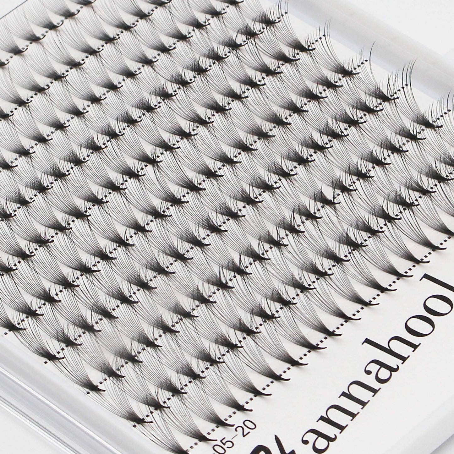 Hannahool 14D premade fans eye lashes D Curl thickness 0.07mm mixed 8-10-12-14mm/10-12-14-16mm/12-13-15-16mm/12-14-16mm/14-15-16mm Individual False Eyelashes Cluster (12-13-15-16MM)