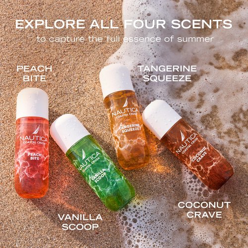 Nautica Tangerine Squeeze, a Citrus Gourmand Hair & Body Mist for Women, Notes of Tangerine, Jasmine, and Sandalwood, Long Lasting, 8.0 fl oz