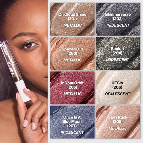 REVLON Glimmer Liquid Shadow, Smudge-Proof Shimmer Eyeshadow Makeup, Long Lasting, High Pigment, 201 On Cloud Shine
