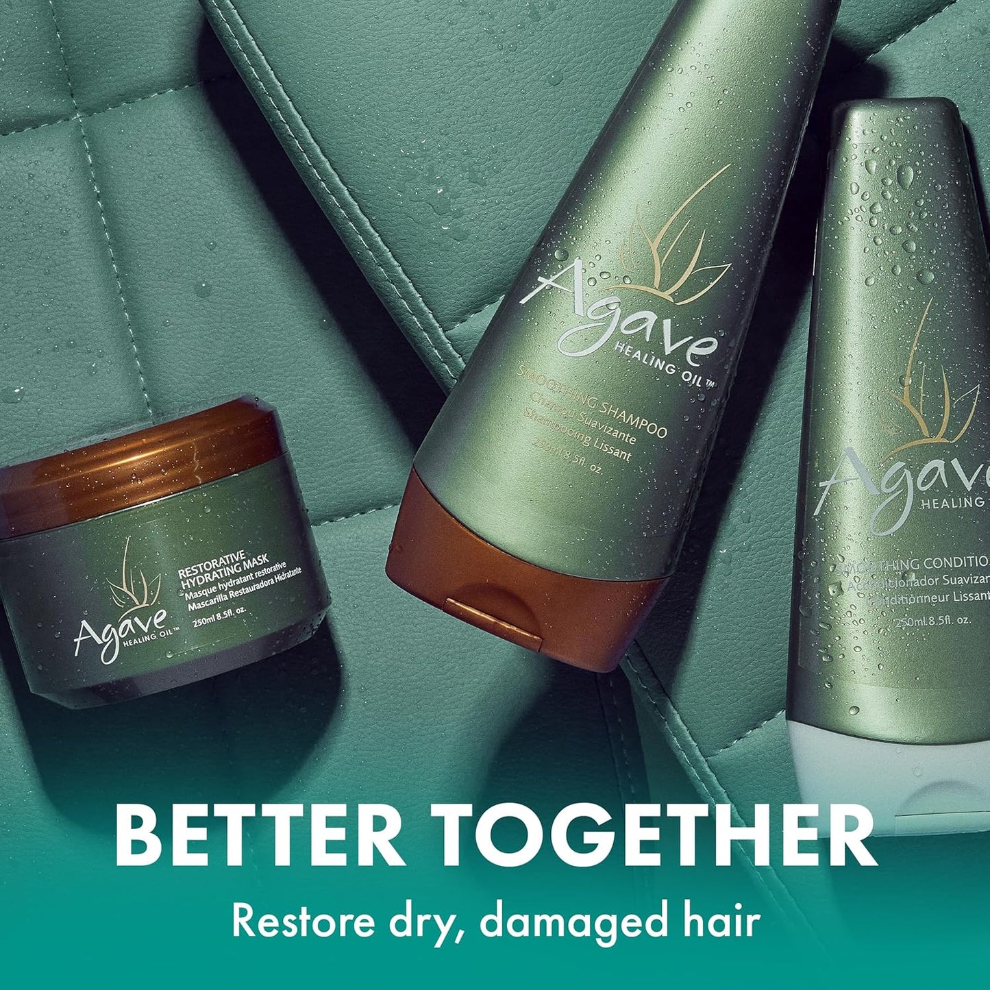 Agave Restorative Hydrating Mask - Deep Conditioning Treatment for Dry or Damaged Hair | 8.5 fl oz