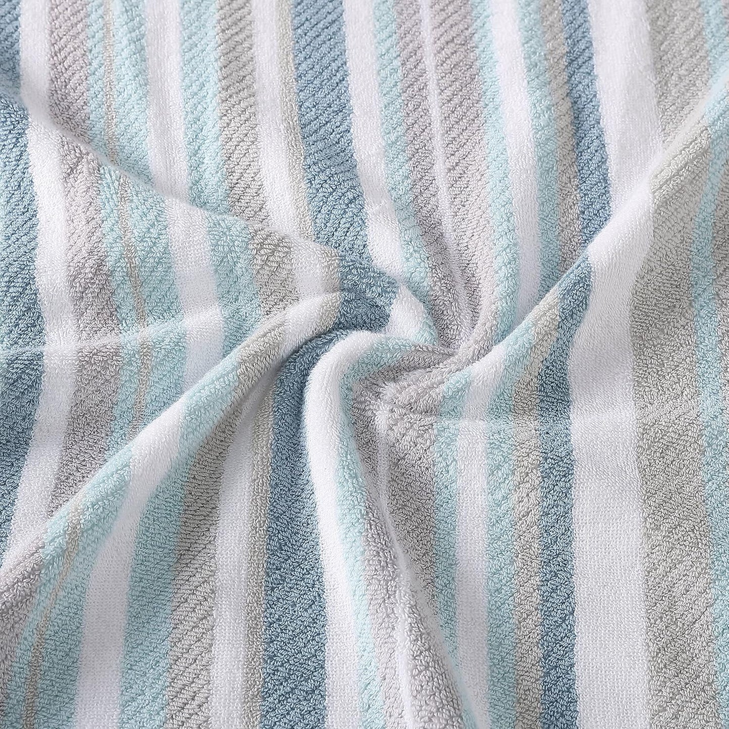 Tommy Bahama - 100% Cotton Bathroom Towel Set | Highly Absorbent & Fade-Resistant (Ocean Bay Blue, 3 Pieces)