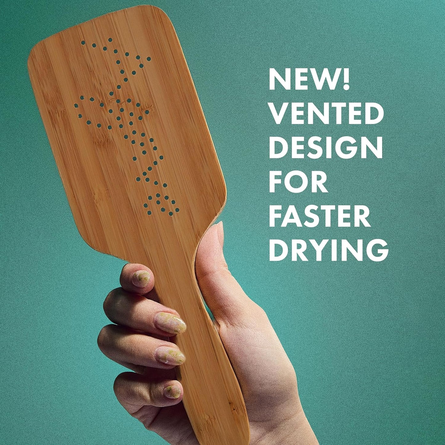 Agave Natural Bamboo Paddle Brush - Lightweight Detangling & Smoothing Hair Tool