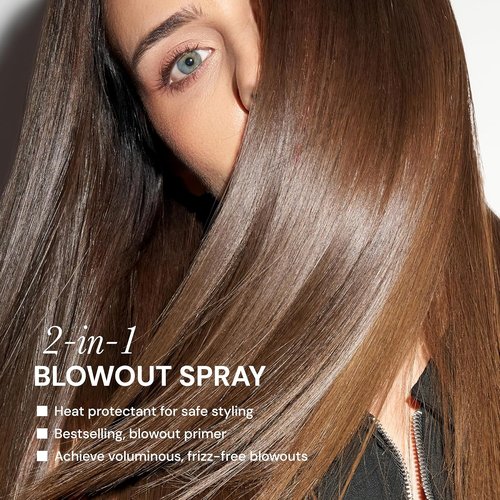 L'ANGE HAIR Glass Hair Heat Protectant Spray - Anti-Frizz Blow Dry Mist | Long-Lasting Hold & Shine | 5 fl oz, 2-Pack
