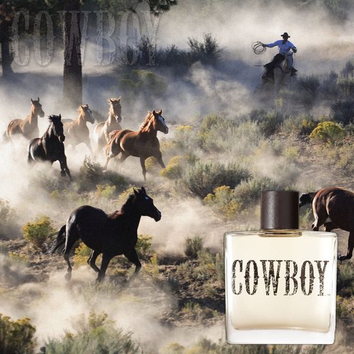 Cowboy Cologne for Men by Tru Western, 3.4 fl oz, Rugged Woodsy Fragrance, Fresh Moss, Juniper, Sage, Mahogany Woods, Long Lasting, Woody, Spicy, Earthy Masculine Scent