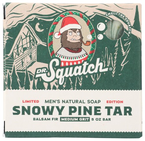 Dr Squatch Soap Bar Snowy Pine Tar, 5 oz