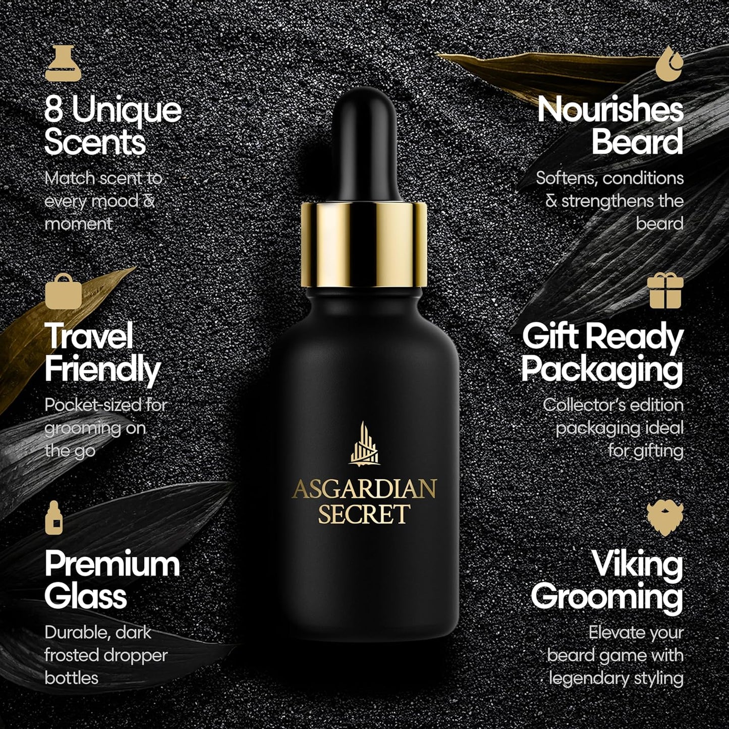 The Beard Struggle Beard Oil Sampler Kit - 8 Premium Viking Scents for Ultimate Beard Care