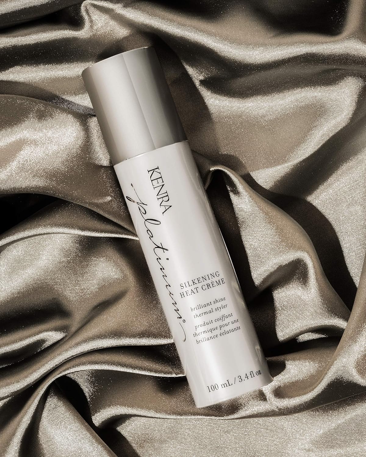 Kenra Platinum Silkening Heat Crème - Brilliant Shine Thermal Styler | Reduces Heat Damage by 50% | 3.4 fl. Oz