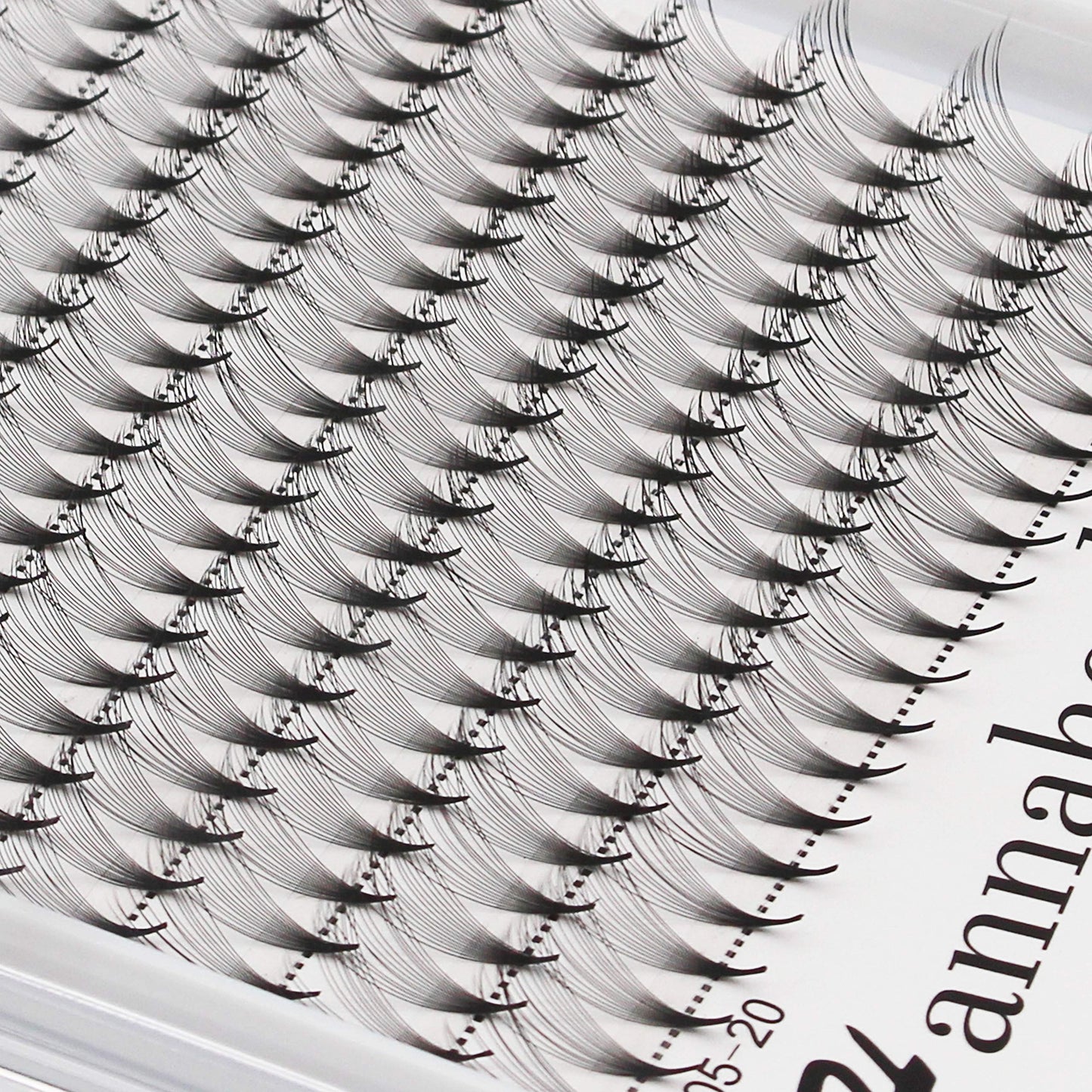 Hannahool 14D premade fans eye lashes D Curl thickness 0.07mm mixed 8-10-12-14mm/10-12-14-16mm/12-13-15-16mm/12-14-16mm/14-15-16mm Individual False Eyelashes Cluster (12-13-15-16MM)