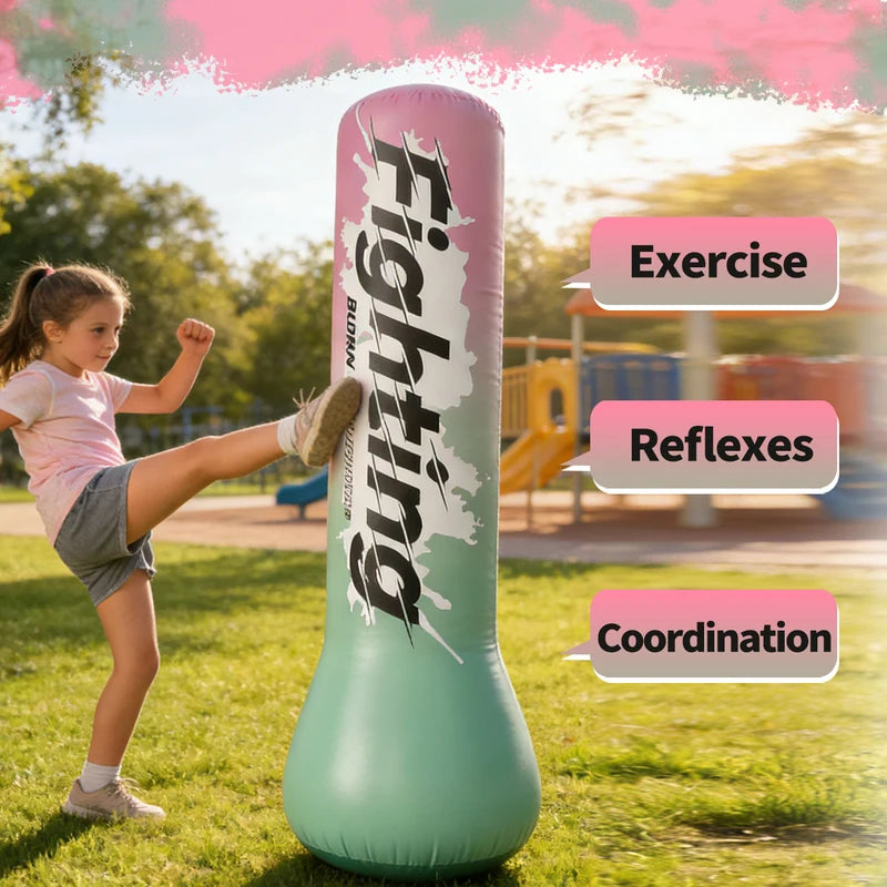 Inflatable Punching Bag - Boxing MMA Taekwondo Energy Stress Relief Toy